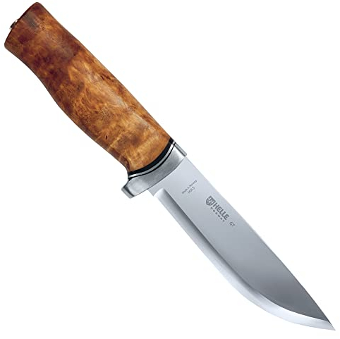 HELLE GT knife - 4.84 inch blade - Curly birch handle