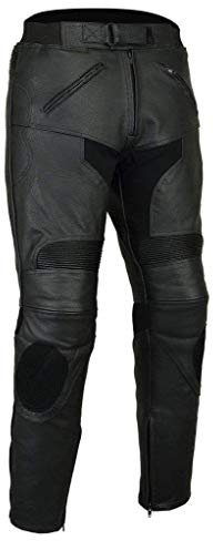 Bikers Gear LT1005 Razor Leder-Hose, verstärkt, , Lederhose mit Gleitern, Größe 42, reguläre Passform, Gr. M