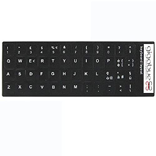 Italian Learning Keyboard Layout Sticker Black Buttons Sticker Computer