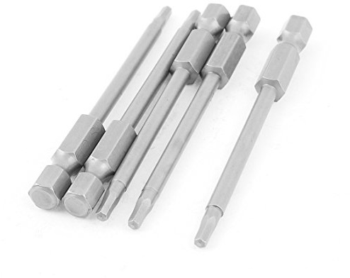 sourcing map 5Stk 1/4Sechskant Schaft 2.5mm Innensechskant Schraubendreher | Bits, 75mmLänge, de