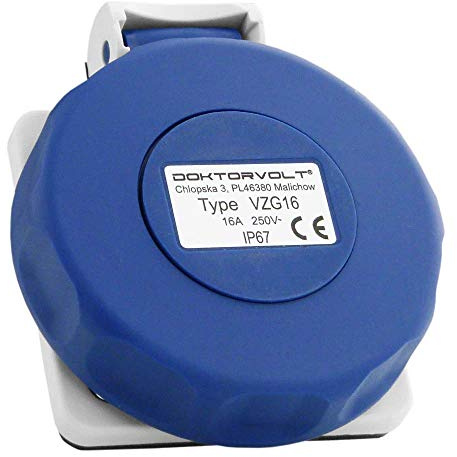 Einbausteckdose 230V 16A IP67 französisches System Steckdose Doktorvolt 9962