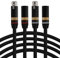 Monosaudio 17AWG Audiophile XLR Cable XLR Balanced Audio Cable OFC Copper Silver Plated XLR Interconnect 2XLR Male to 2XLR Female Signal Cord for Microphone, Studio Recording, Stage, DJ(1.5M/4.9Ft)