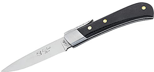 Pataud Fontenille Taschenmesser L'ANTO, Stahl Sandvik 14C28N, Griffschalen Ebenholz, Rückenverriegelung, Etui