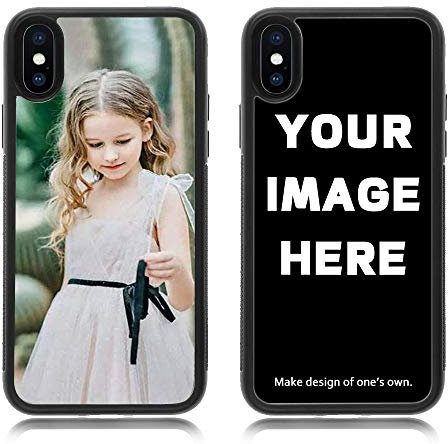 JH ANG Personalised Case, Customised with Photo Image Text Picture Design Make Your Own Phone Cases Covers for iPhone XS MAX black