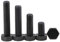 5pcs M8/M10/M12 Vis nylon noir pleine filetage extérieur hexagonal Vis Isolation plastique Boulon M8, 60mm