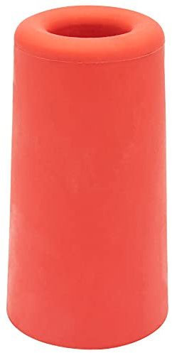 Wagner Doorstop Volcano Big - Ø 40 x 73 mm, red Retro Style Buffer Made of Solid Rubber, to be Screwed on Floors or Walls - 15207121