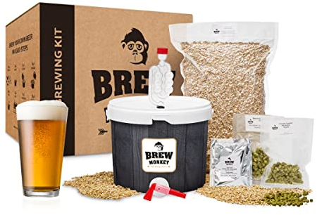 Brew Monkey® Kit de Elaboración de Cerveza IPA | Kit Básico de 5 Litros | 5.7% Vol. | Kit Para Hacer Cerveza | Kit Cerveza Artesanal | Regalos Originales para Hombre | Regalo del Día del Padre