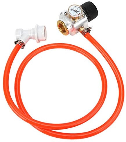 ASHATA Soda CO2 Mini Gasregler, CO2 Mini Gasregler Fass Mini Gasregler CO2 Regler Adapter Manometer Ladegerät Kit Soda für selbstgebrautes Bier Kegging/Soda Maker Sparkling