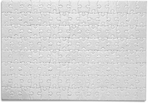 Weißes Blanko-Puzzle selbst gestalten und bemalen - Leeres Puzzle mit 120 Teilen, 29 x 20 cm - Glänzende Oberfläche mit Glitzerpartikeln