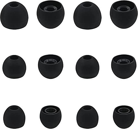 ALXCD Ear Tips Compatible with JBL Lifestyle Tune 110BT in-Ear Headphones, 6 Pairs S M L Sizes Replacement Silicone Earbud Tips, Replacement for JBL 110BT,Black