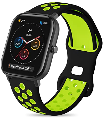 Cinturino per Amazfit GTS, 20mm Silicone Cinturini di Ricambioo per Amazfit GTS 4, GTS 4 Mini, GTS 3, GTS 2, GTS 2 Mini, Amazfit Bip, Bip 3, Bip 3 Pro, Bip U, Bip U Pro, GTR Mini, Amazfit Active