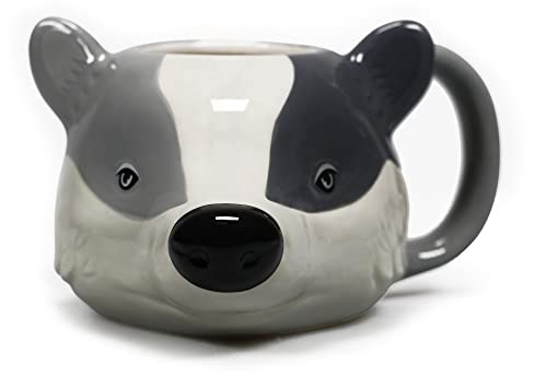 Half Moon Bay Potter – geformte Keramik Tassen Hufflepuff Dachs in Box, MUGSHP03