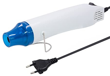 mofa Pistolet à air chaud, outil thermorétractable avec support pour gaufrage et séchage de peinture électrique multifonction 300 W 220 V (blanc)