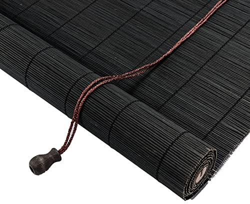 MHUQIA Bambus Rollo 80x210cm, Rollos Aus Bambus, Holzrollo Jalousie, Bambusrollo Outdoor Roll Up Shades Roller Shade Wasserdicht FüR Fenster