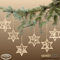 WEIGLA - Baumbehang aus Holz original Erzgebirge I Christbaumschmuck I 6-teiliges Baumbehangset Weihnachtssterne I schöne Bastel- und Geschenkidee für Groß und Klein I Geschenkanhänger