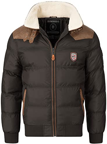 Geographical Norway Herren Winterjacke Abram Black -L - mit UD Beanie