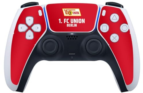DeinDesign Skin kompatibel mit Sony Playstation 5 Controller PS5 Folie Sticker 1. FC Union Berlin Trikot Offizielles Lizenzprodukt