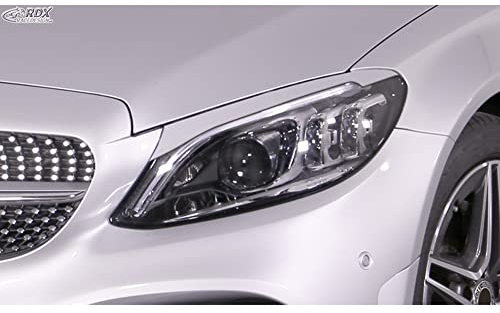 RDX Racedesign Scheinwerferblenden kompatibel mit Mercedes C-Klasse (W205) Limousine/Estate/Coupé 2014-2021 (ABS)