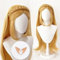 Anime Zelda Cosplay Perücken für Frauen Die Legende von Zelda Halloween Party Cosplay Perücken Lange Gerade Geflochtene Haar Hime Cut mittleren Teil