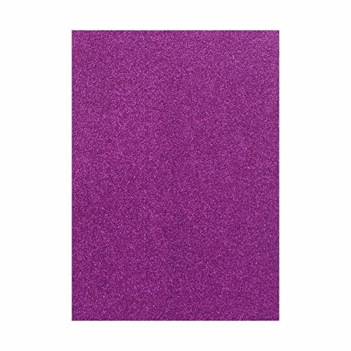 Glitzer Moosgummi Platte - DIN A4 - LILA - 1 Bogen