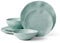 Oneida 895952 Terrazzo - Juego de vajilla de melamina y menta de 12 piezas, material ligero de melamina