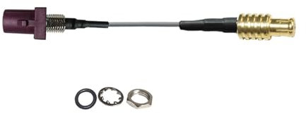 Fakra D-Code gerader Stecker auf MCX-Stecker, Fahrzeug-Verlängerungskabel, RG113-Kabel, 10 cm
