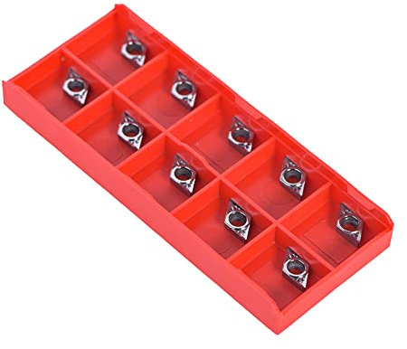 10pcs CNC Carbide Inserts Ccmt Aluminium, Lathe Tooling Aluminum Aluminum Lathe Milling Tool External Threading Turning Tool with Box for Indexable Lathe Toolholder