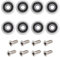 BBTISG 8 Piezas Rodillos de Puerta, 19mm Ruedas Mampara Ducha con Tornillos, Ruedas De Repuesto para Puerta De Ducha Corredera para Mamparas De Ducha Correderas