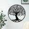DUOOLN Baum des Lebens Wandkunst Großer Lebensbaum aus Metall als Wanddekoration, Familienbaum Wandtafel Für Bad Küche Wohnzimmer Schlafzimmer und außen, 32x32 cm