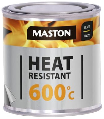 MASTON Hitzebeständige Farbe 600 °C – Matt – Silber – 250 ml