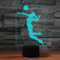 KINGCOO 3D Illusion Tischlampe Nachtlampe, LED 7 Farben ändern Touch Switch Schreibtischlampe Nachtlichter Schlummerleuchten für Kinder Valentinstag Geburtstags Geschenk (Volleyball spielen)