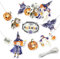Papierdrachen Girlande Halloween - Deko Ideen für Kinder - Banner - Halloween Party - Gruselige Motive - Set 1