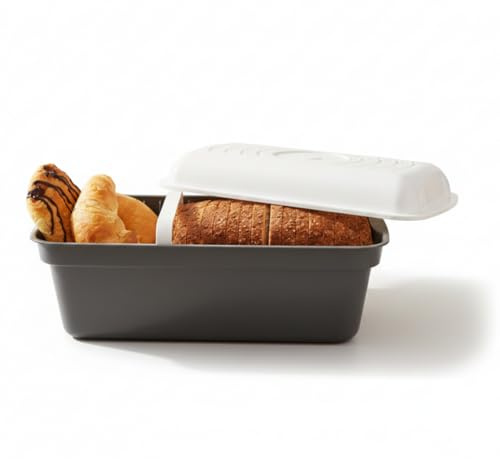 STARLYF Bread Magic Brotkasten für Brot und Gebäck, atmungsaktiv, Croissants, Brötchen, Scheiben, Baguette, immer frisch, großes Fassungsvermögen für die ganze Familie (32 x 17,5 x 15 cm)