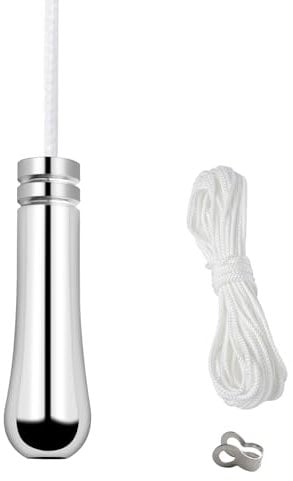 UYUYong Bathroom Light Pull Cord, Chrome Light Pull, Blind Cord Pull Handle, for Shower Bathroom Toilet Classic Light Pull Fan Switch (Silver Chrome)