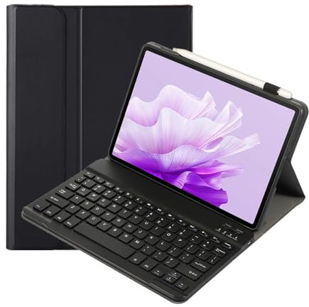 leleyo Tablet Keyboard Case for Honor Pad X8 Pro / X9 11.5 Inch Smart Cover Magnetic with Removable Wireless Bluetooth Keyboard QWERTY for Pad X8 Pro / X9, Black