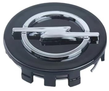 DFVBNH Auto Cache Moyeu pour Opel Corsa 2019-2023, Cache Moyeux Capuchons Centre Roue Centre Jante Capuchons ABS Logo D'emblème Décoration de Pneus Accessoires 4 PCS,Black-60mm