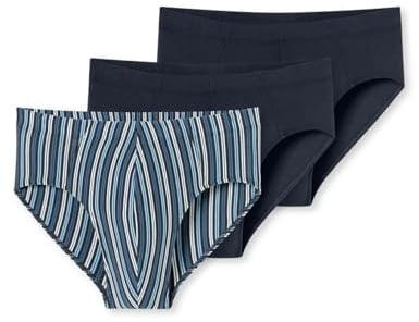 Schiesser Herren 3 Pack Unterwäsche Slips mit weichem Bund Bio Baumwolle Multipack - 95/5 Organic, Sortiert 8_180841, 7