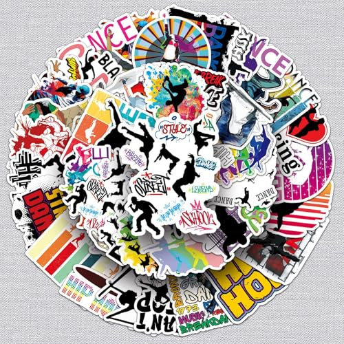 Tanzen Aufkleber Dance Sticker Set 50 Stücke Niedlich Deko für Auto Laptop Skateboard Fahrrad Moped Motorrad Fahrrad Computer,Geeignet für Erwachsene Kinder