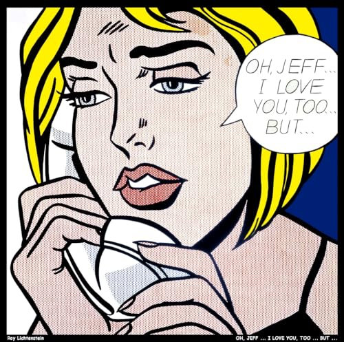 Rikin Liuff Roy Lichtenstein Poster Yelloe Haar Mädchen Drucke Roy Lichtenstein Wandkunst Roy Lichtenstein Leinwand Malerei Für Wanddekoration Bild 55x55cm Kein Rahmen