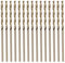 HARFINGTON 15pcs M35 Cobalt Twist Drill Bit Set 1.6mm Dia High-Speed Steel Metric Drill Bits 47mm Overall Length for Drilling Cutting Through Hard Metals Stainless Steel