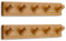 LARHN Garderobenleiste Holz mit 5 Haken XL (2 Stk.), 42cm - Wandgarderobe, Jackenhalter Wand, Hakenleiste Garderobe Wand, Kleiderhaken, Garderobenhaken