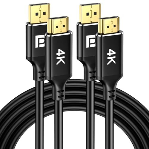 4K DisplayPort auf HDMI Kabel 2Pack unidirektionales DisplayPort-Computer zu HDMI-Monitor, 3M DP 1.2 zu HDMI 1.4 kompatibel mit HP ThinkPad AMD NVIDIA Desktop(3M)