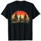 Sonnenuntergang Baum Naturliebhaber Bäume Retro Wald T-Shirt