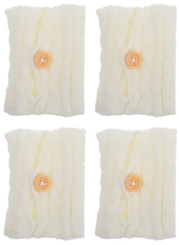 Mobestech 4stücke Isolierbecher Gestrickte Tassenhülle Wiederverwendbare Schutzhülle Für Heiße Und Kalte Tassen Tassenwärmer Für Kaffee Und Teetassen Eiskaffeehülle Passend Für Glasbecher Un