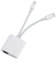 Lightning- und USB-C-auf-Ethernet-Adapter, 2-in-1-RJ45-Ethernet-LAN-Netzwerkadapter mit Ladeanschluss, kompatibel mit iPhone/iPad/iPod/Samsung und mehr, unterstützt 100 Mbps Plug and Play