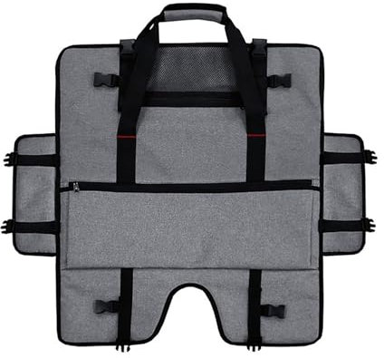 Monitor Carrying Case, Protective Monitor Travel Carry Case, LCD Monitor Carry Case, Portable Monitor Cover, Display Carry Case, Dustproof Monitor Cover with Adjustable Handle Buckle, gray, see