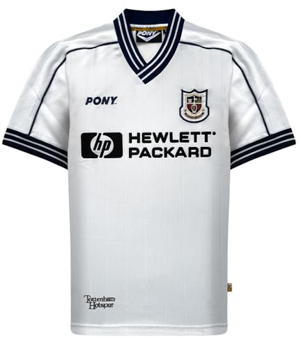 Score Draw Spurs 1998 Pony Retro Football Shirt White/Navy Medium Polyester