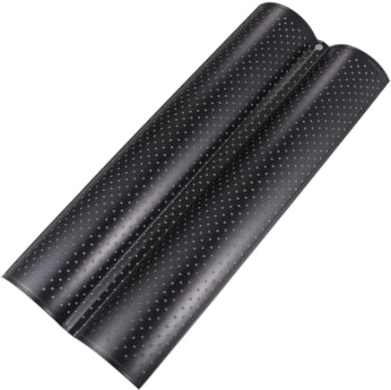 HOMOBABE Noir Moule en Acier Pain Inoxydable 2 Emplacements | Plaque Cuisson Pain, Cuisson Pain Homogène, Facile à Nettoyer et Pratique Maison