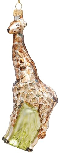 SIKORA Giraffe besondere Weihnachtskugel Glas Christbaumschmuck Deko Figur Weihnachten Anhänger Ornament - Meisterstücke - BS7006