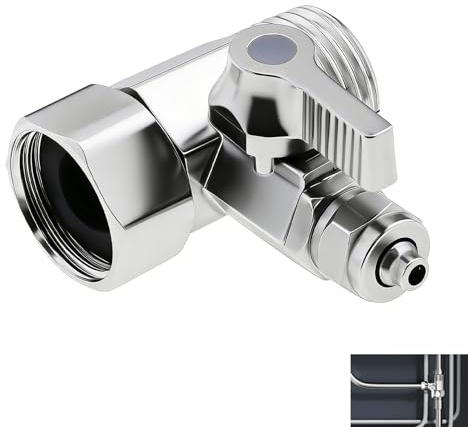 Vanne D'Isolement en T 3, Adaptateur RO Feed, Voies 1/2 Femelle x 1/2 Mâle x 1/4 Raccord Rapide, Robinet D’Alimentation en Cuivre pour Filtre à Eau, Osmoseur et Système de Filtration Sous Évier